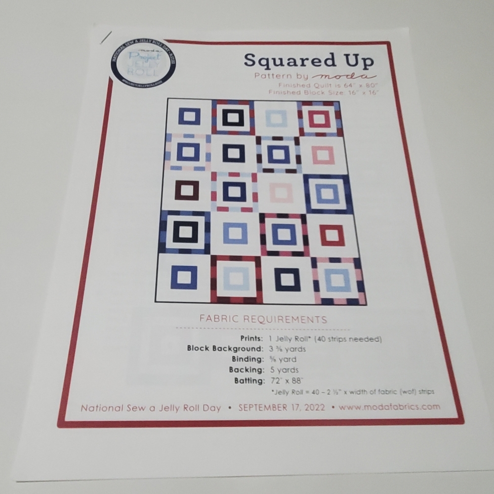 $2 Add-on Quilt Pattern Squared Up by Moda